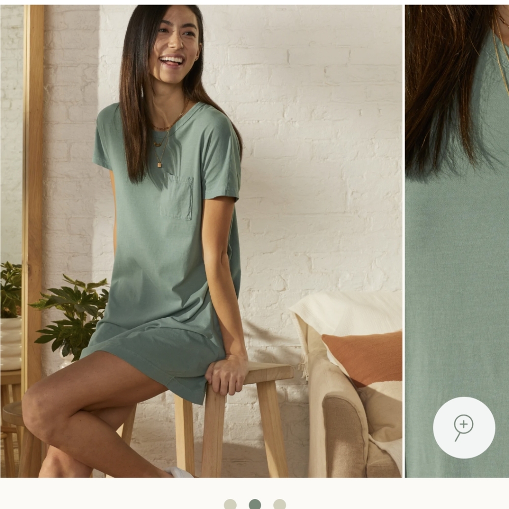 NWT UpWest Perfect T-shirt Dress, Calcite